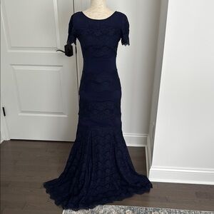 Jessica Simpson Navy Lace Maxi Dress
